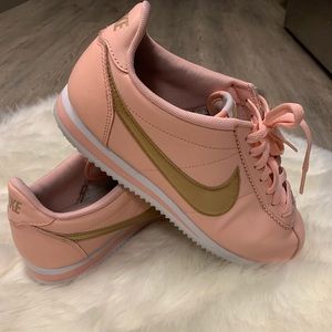 Nike Gold & Pink leather Cortez